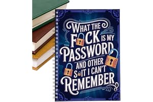 Password Keeper Book - Spiral Notebook, Important Information Organizer | Secure Login Record Journal with Durabe Coil Bindin