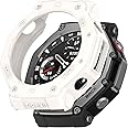 E ECSEM Compatible with Amazfit T-Rex 3 Case, Scratch-Resistance TPU Military Protection Rugged Cover Case for Amazfit T-Rex 3 Smartwatch Accessories (White)