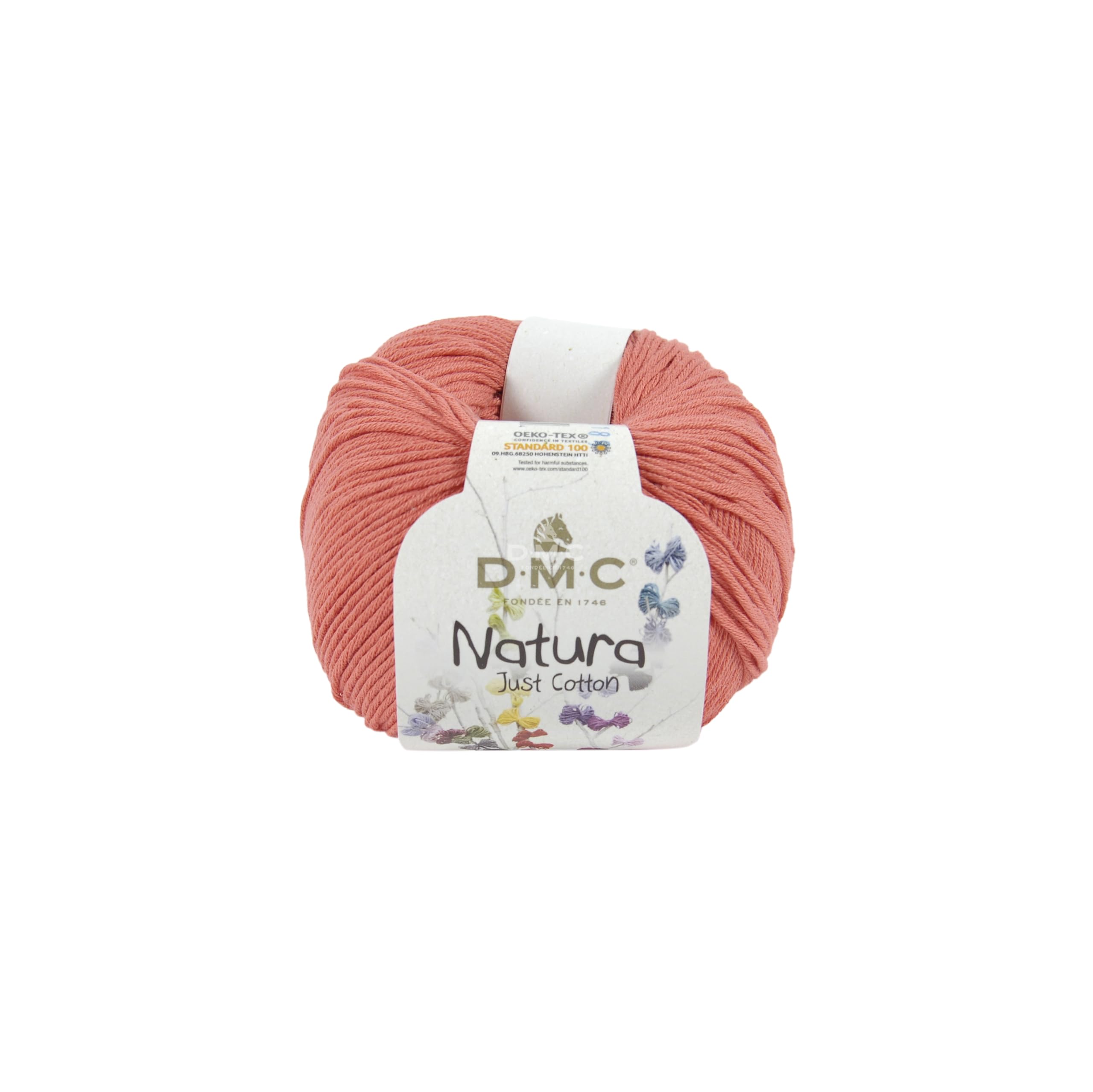 DMC Natura Yarn, 100% Cotton, Coral (N18), 50g