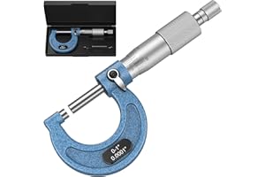 HDLNKAK Outside Micrometer, 0-1" Machinist Micrometer, 0.0001" Graduation Micrometer Set, Alloy Precision Micrometer, Machinist Tool, Micrometer Standard with Case