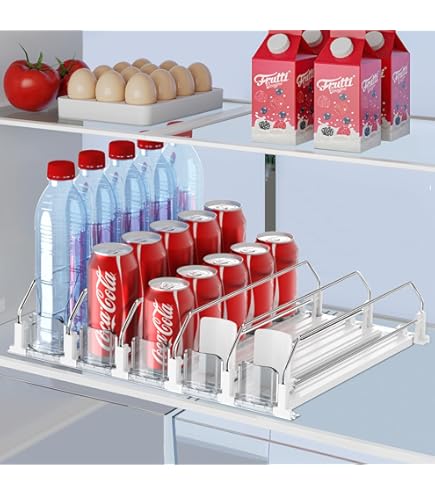 OKITCHEN 5-Row Can & Bottle Dispenser For Fridge - Holds 25 Cans, Auto-Push Organizer For Pantry Or Countertop - View #4