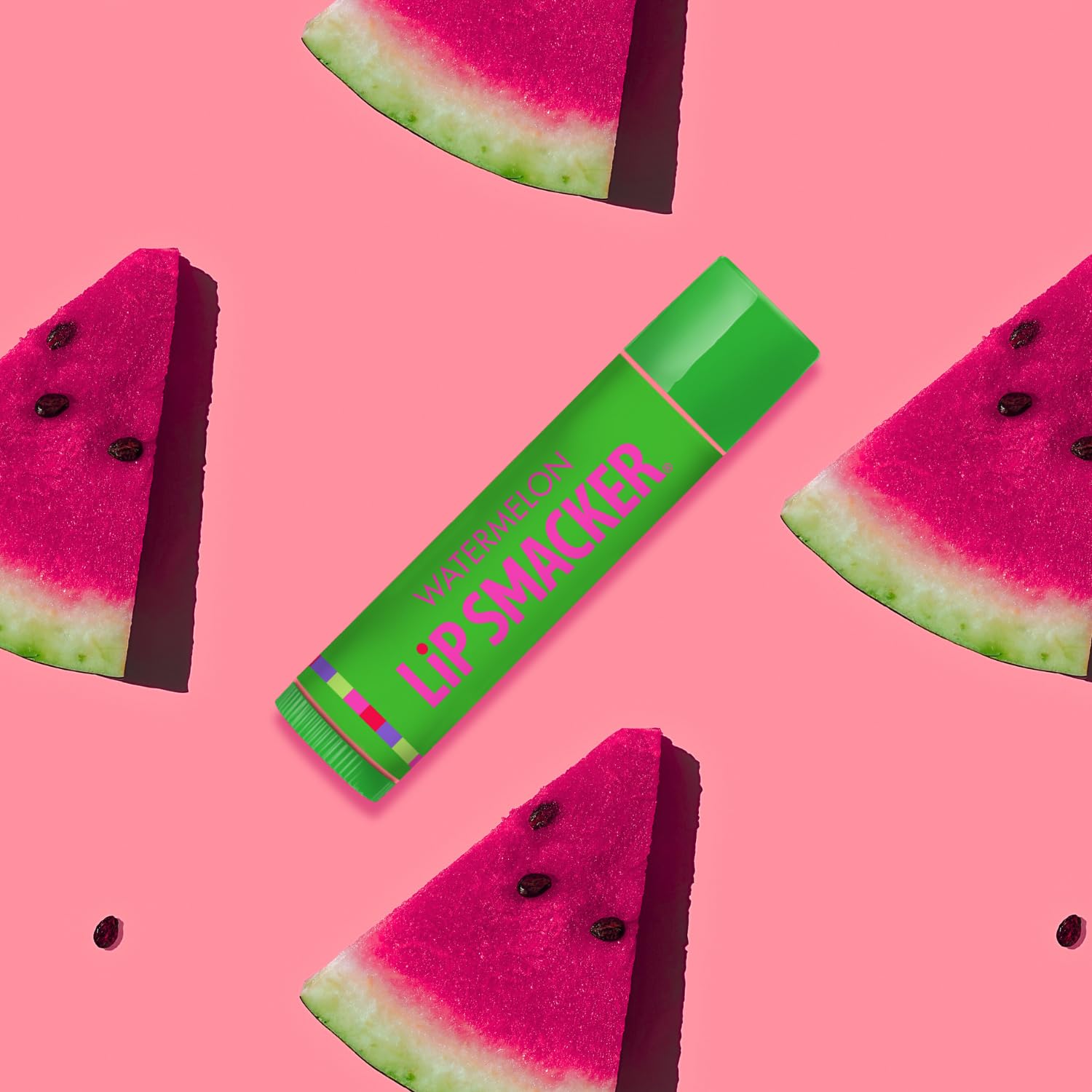 Lip Smacker Flavored Lip Balm Original & Best - Moisturizing, Soothing Trio Strawberry, Watermelon, & Cotton Candy