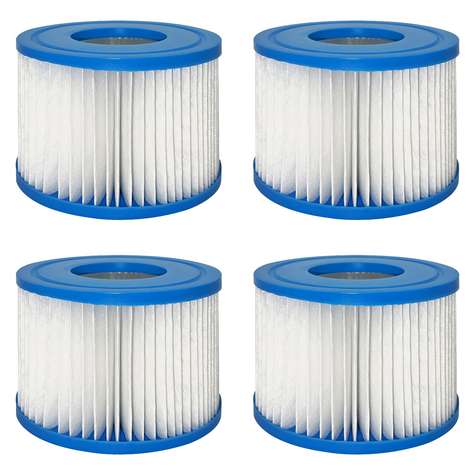 Abaigeal 4 Filters Hot Tub Filter Cartridges VI for Bestway, Replacement Filter Cartridge for Miami, Vegas, Palm Springs, Paris, Monaco - 2 Twin Packs
