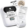 Phomemo Barcode Printer - M110 Thermal Label Printer, Upgraded Bluetooth Portable Label Maker for Small Business, Address, Sticker, Home for Phone; for PC/Mac(USB), with 100pcs Labels, Snow White