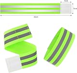 URAQT 4 Pack High Visibility Reflective Arm Bands for Running Walking Cycling view 2