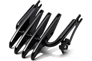 MoKitDora Detachable Stealth Two-Up Luggage Rack Fender Rack Compatible with 2009-Later Harley Touring Road King Road Glide S