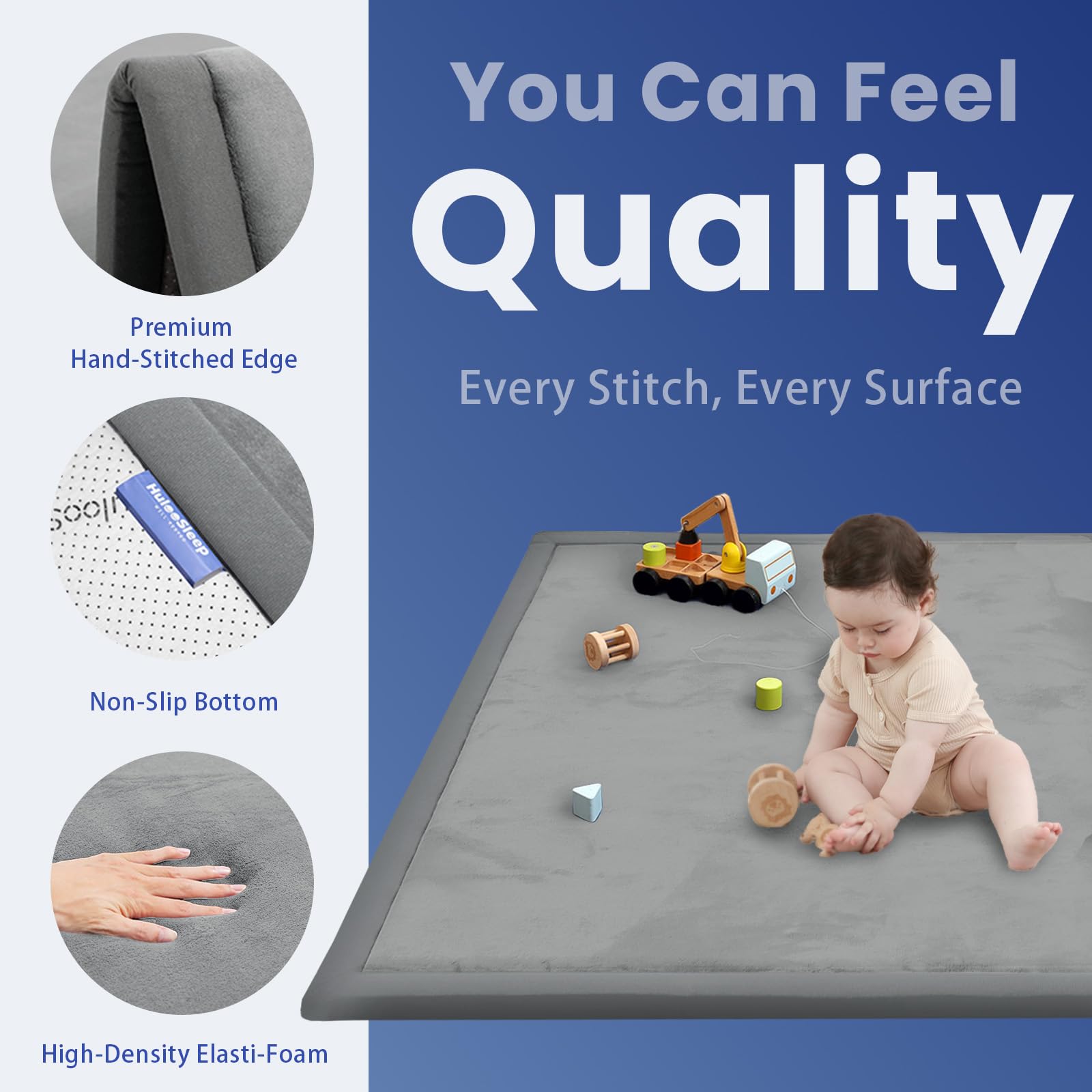 Huloo Sleep Ultra Soft Baby Play Mat for Floor,1.3