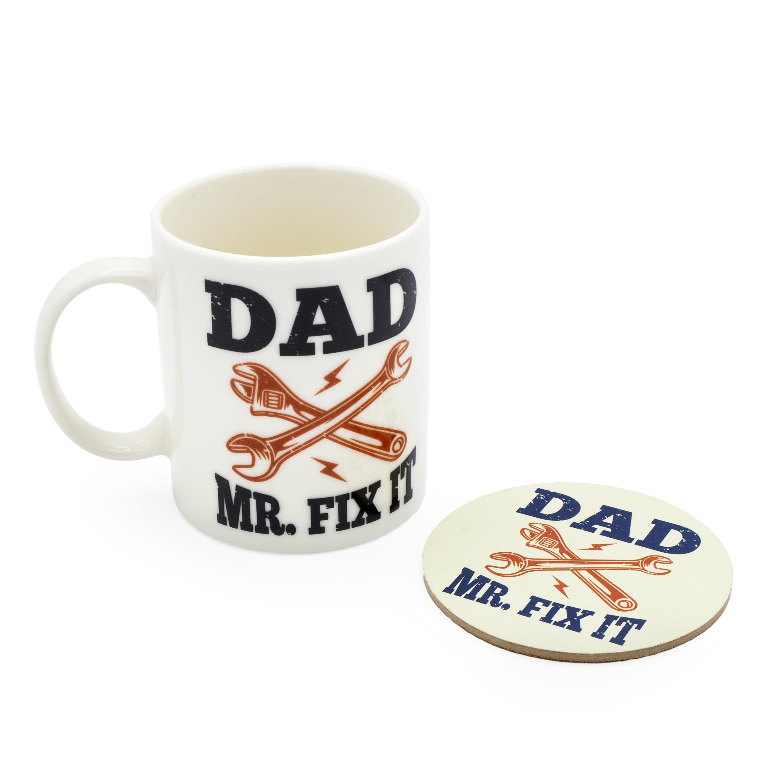 Robert Frederick Gentleman’s Emporium Dad Mr Fix it Mug and Coaster Set Gift Set for Fathers