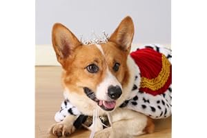 Lovelyshop Pet Series Silver Plated Royal Rhinestone Pearl Full Round Dog/Cat Crown for Rolyal Family Costume Hair Accessories-Medium Size