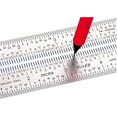 Incra RULE12 12-Inch Incra Rules Marking Rule,Multicolor