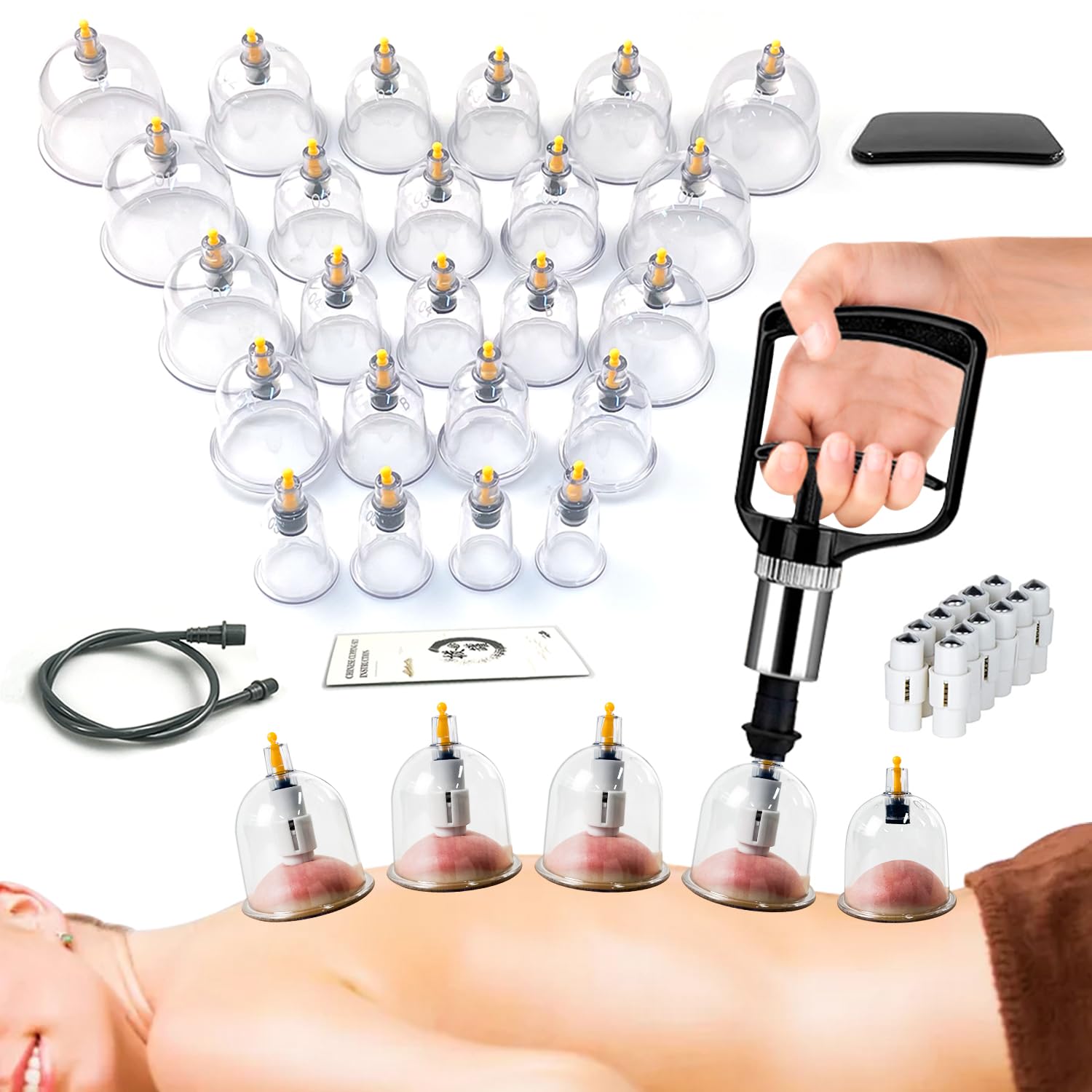 Photo 1 of AIKOTOO Cupping Set Massage Therapy Cups Cupping Kit for Body Cellulite 24 Suction Cups