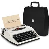 Vintage Portable Manual Typewriter with Ribbon &amp; 100 Sheets Kraft Paper | Mechanical Retro Typing Machine for Writers, Fit Office &amp; Home Decor, Notes, Letters, Creative Writing, Collectible Item
