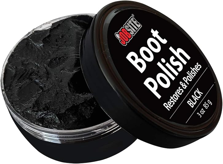Jobsite Premium Leather Boot & Shoe Polish Cream Restores, Conditions
