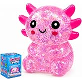 Tibberly Axolotl Squishy Stress Ball, Soft Slow Rising Sensory Toy | Cute soft axolotl squishy with a slow rising feel for squeezing, sensory play, relaxation, focus and everyday stress relief.