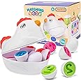 PREXTEX Find & Match Number Matching Easter Eggs with Hen/Chicken Carrying Case | Baby Toys, Brain Toys, Motor Skills, Sorting Toy, Best Gift | Small Kids, Toddler, Girl, Boy