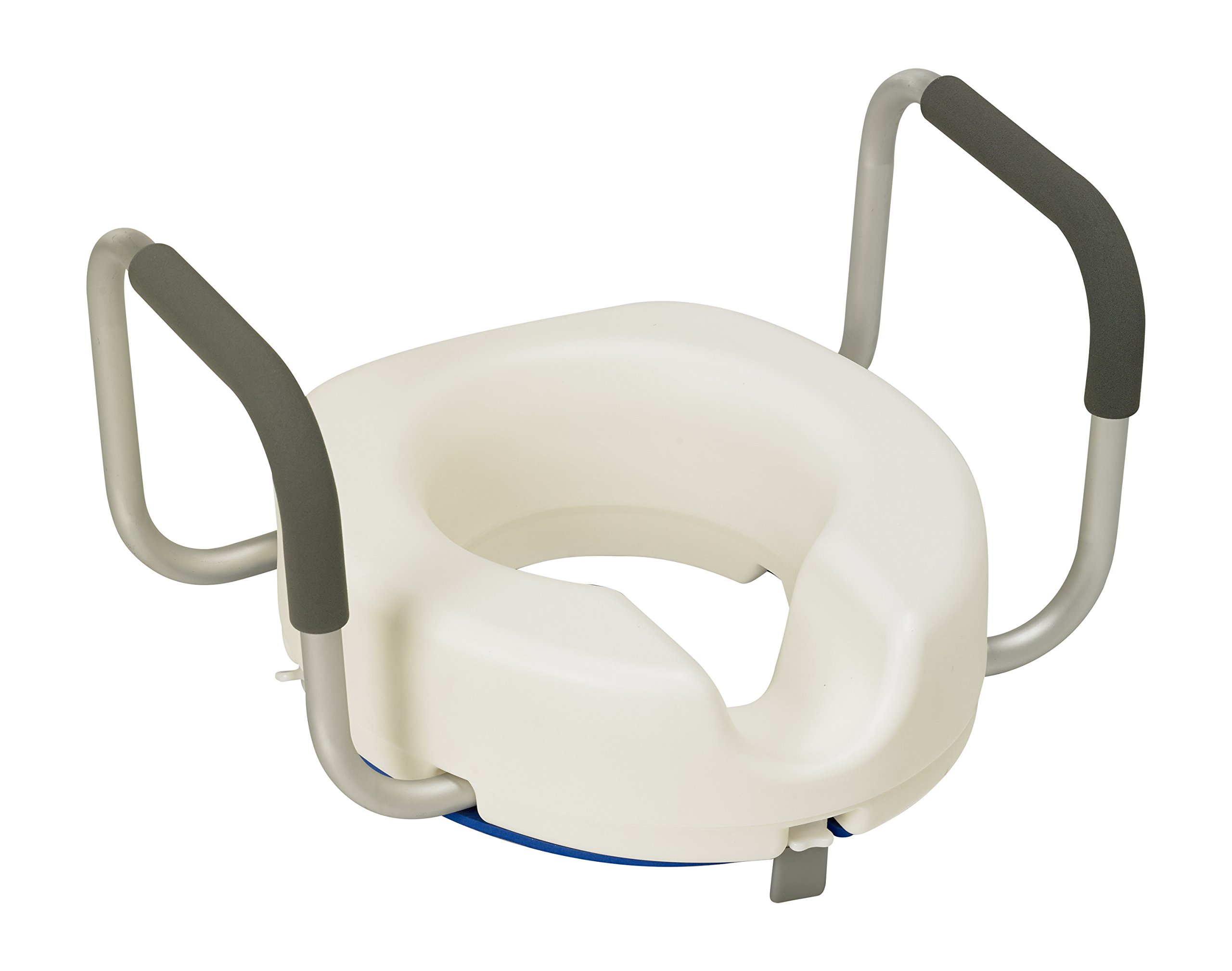 Homecraft Raised Toilet Seat with Removable Foam Covered Arms, Elevated for Safer Toileting, Standard Seat, Bathroom Safety, Disabled and Elderly, (Eligible for VAT relief in the UK)