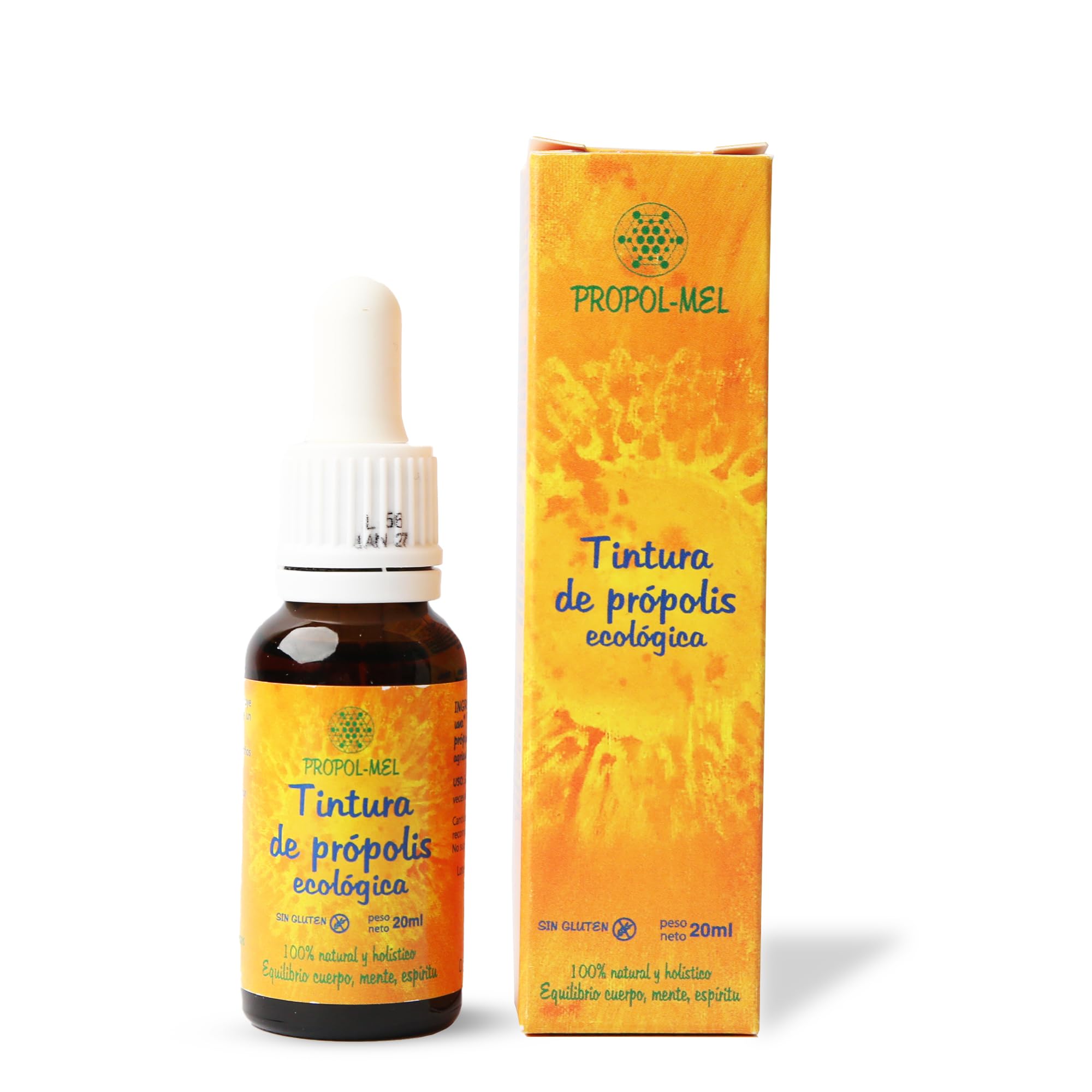 Package x 2 - Propolis Tincture - 20 ml x Bottle - BIO. Propolis Liquid Supports The Well-Being of The Throat. Gluten Free.
