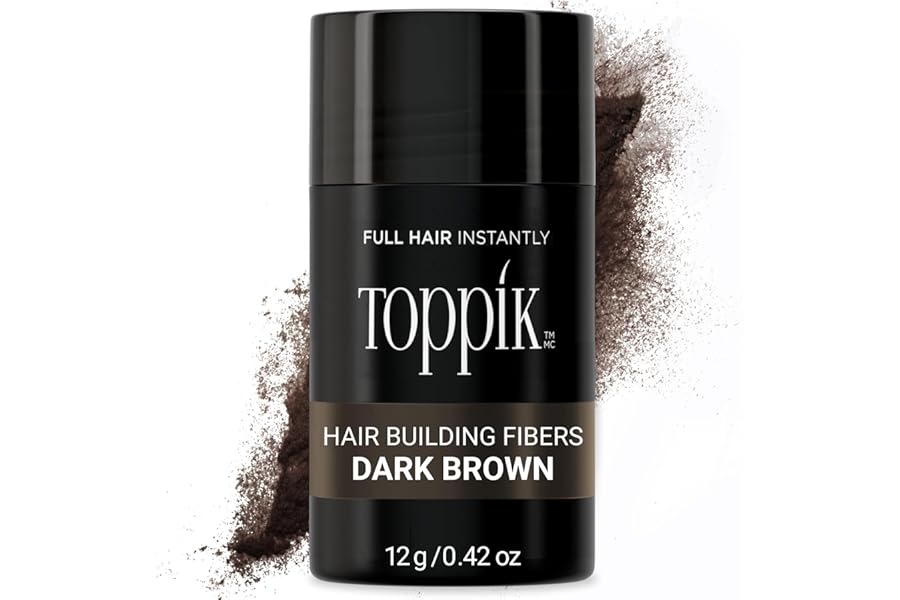 Toppik Hair Building Fibers, Fill In Fine or Thinning Hair Instantly Thicker, Fuller Looking Hair 9 Shades,4 size options