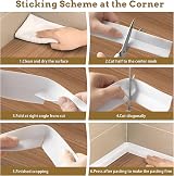 Fixmend Bath Sealant Strip 4 Rolls Waterproof Self Adhesive Caulk Tape 126in view 7