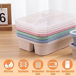 AROCFTIE Bento Lunch Box, 4-Compartment Meal Prep