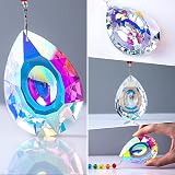 H&D Hyaline & Dora Crystal Suncatcher Prism 3.5” Drop Rainbow Window 89mm AB view 2