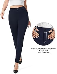 AFITNE Women's Yoga Dress Pants Skinny Pull On Work