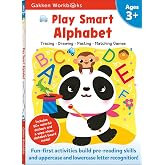 Play Smart Alphabet Age 3+: Preschool Activity Workbook with Stickers for Toddlers Ages 3, 4, 5: Learn Letter Recognition: Alphabet, Letters, Tracing, Coloring, and More (Full Color Pages)