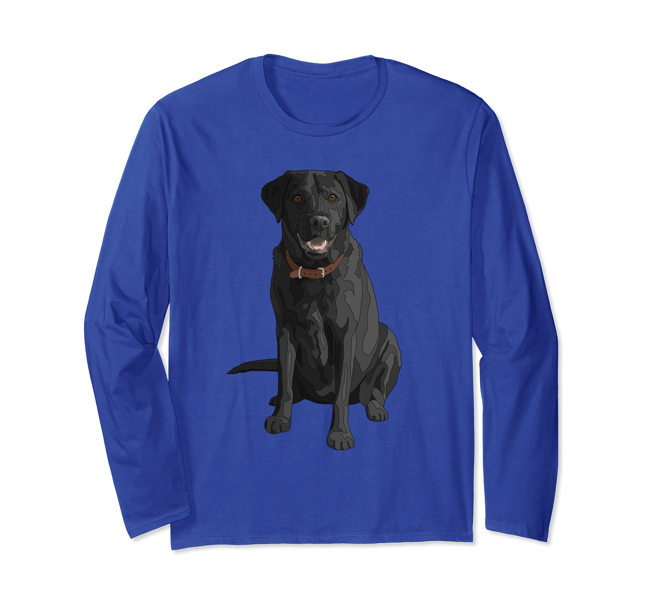 Happy Black Labrador Retriever Dog Long Sleeve T-Shirt