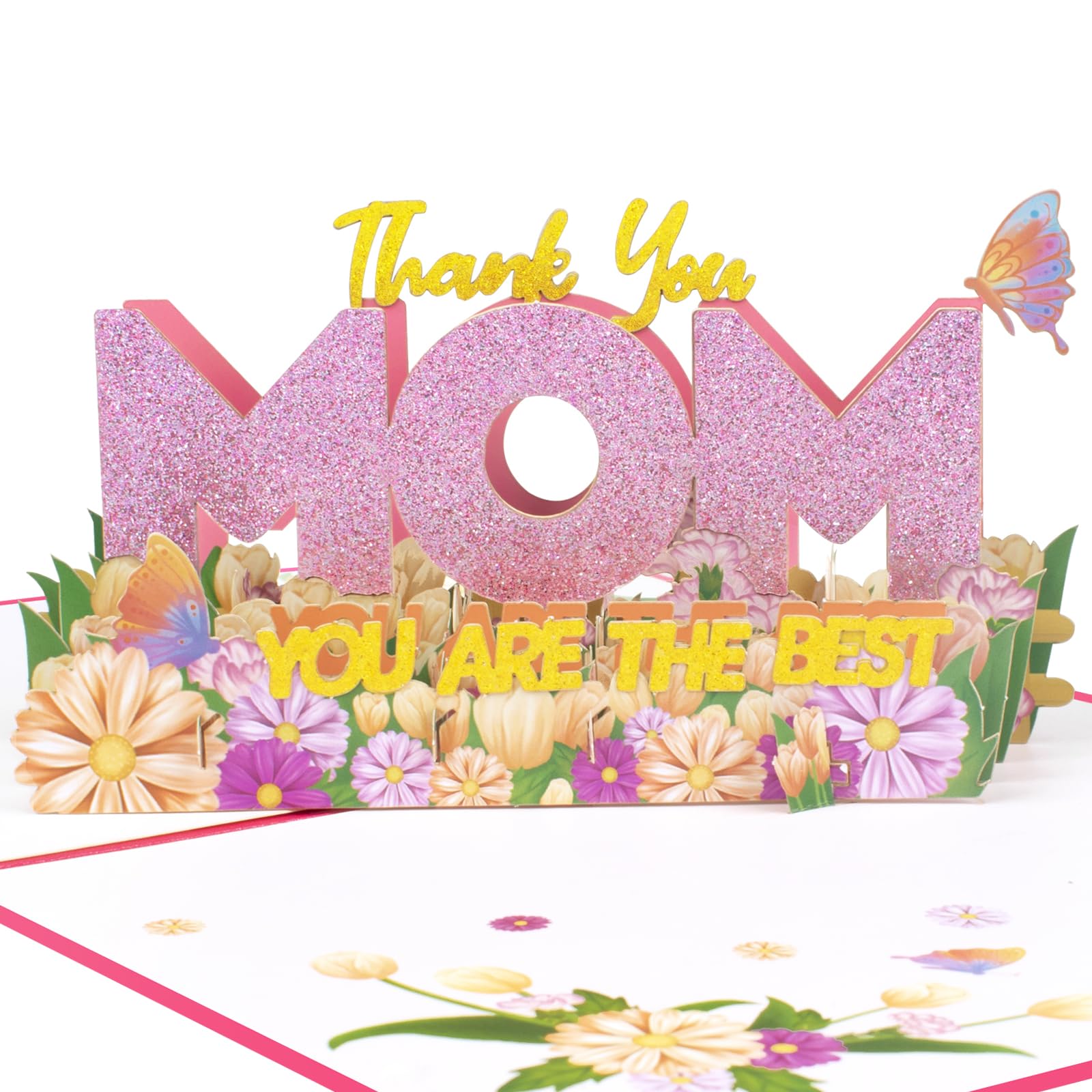 Magic Ants Heartfelt Mother's Day 3D Folding Card - Love Your Mother - Thank You Card - Perfect for Mum, Wife or Someone Special - 15 cm x 20 cm Card with Envelope and Note Tag Included