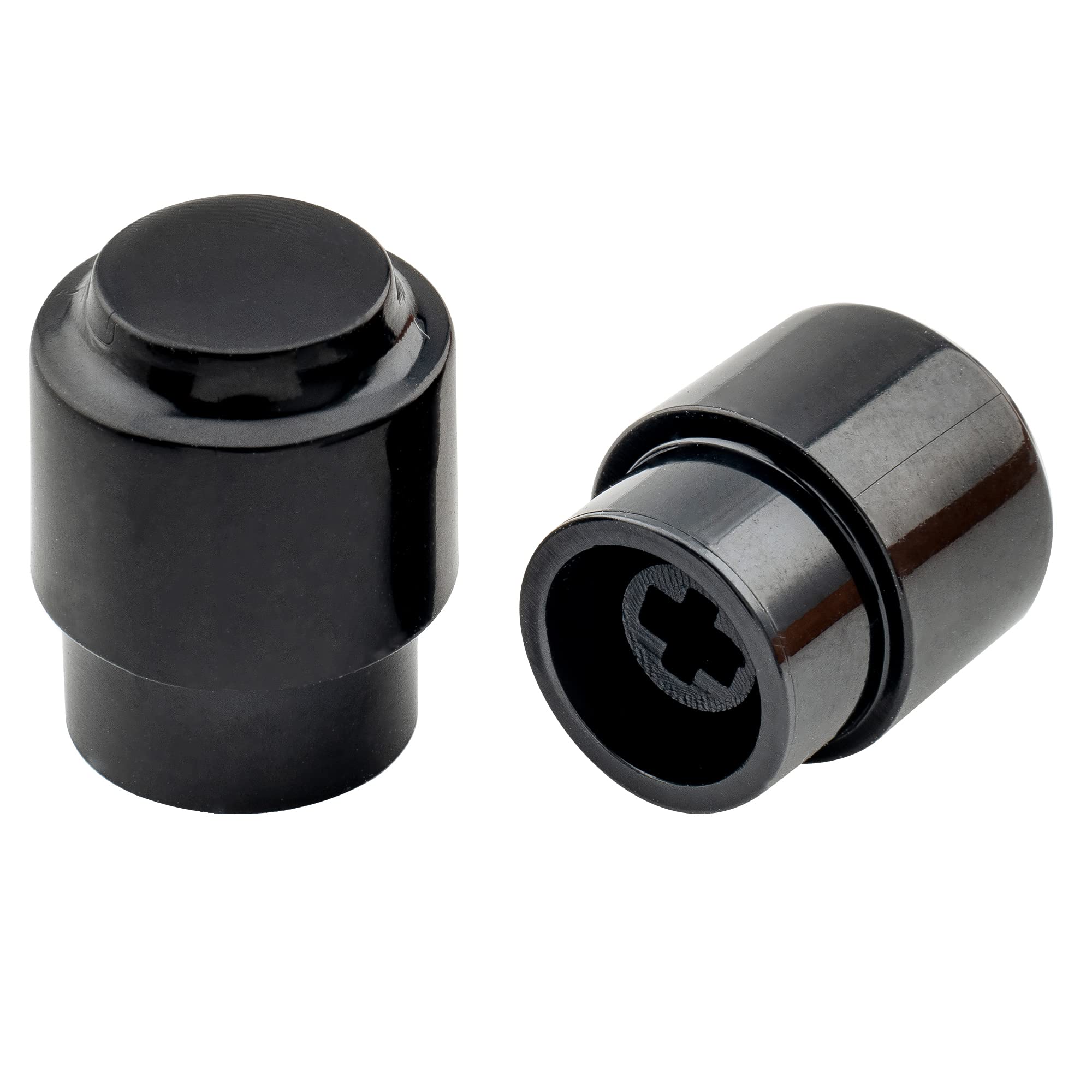 Musiclily Pro Metric Size Vintage Style Guitar Telecaster Barrel Switch Tips 3 Way Pickup Selector Switch Knobs for Import Squier Tele Style, Black (Set of 2)