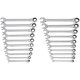 GEARWRENCH 20 Piece SAE/MM Ratcheting Combination Wrench Set| 35720A-02