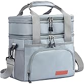 JOINGO Tactical Lunch Box for Men & Women – Expandable 16L Double Deck Insulated Cooler Bag for Work, Construction & 12-Hour Shifts – Heavy Duty Leakproof Large Meal Prep Tote with Shoulder Strap