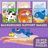 QUOKKA Magnetic Puzzles for Toddlers 3-5 Travel 20 Piece Jigsaws 3 pcs view 4