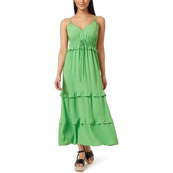 English Factory Women's Sequin Print Empire Waist Maxi Dress, Multi, XL at  Amazon Women's Clothing store