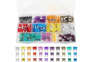 180Pcs Automotive Fuse Kit Car Assortment 11 Specs Mini Standard Micro Blade Fuses with Puller Tool 2A 3A 5A 7.5A 10A 15A 20A