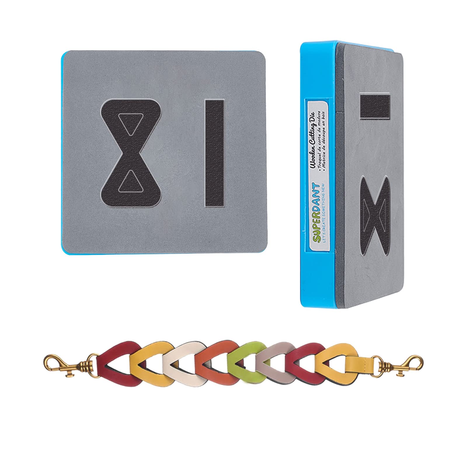 SUPERDANT Backpack Strap Cutting Dies Buckles Wooden Die Earrings Cuts Hanging Decorations Pendant Key Ring Die Cutting for Backpack Decorative Chains Bracelets Girls DIY Art Crafts