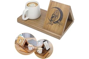 BALGELI Small Bookshelf, Triangle Book Holder, Wood Short Mini Book Rest, Simple Bookcase for Bedroom Nightstand Office Desk Library or Table Centerpiece Decor for Coffee and Book Lover