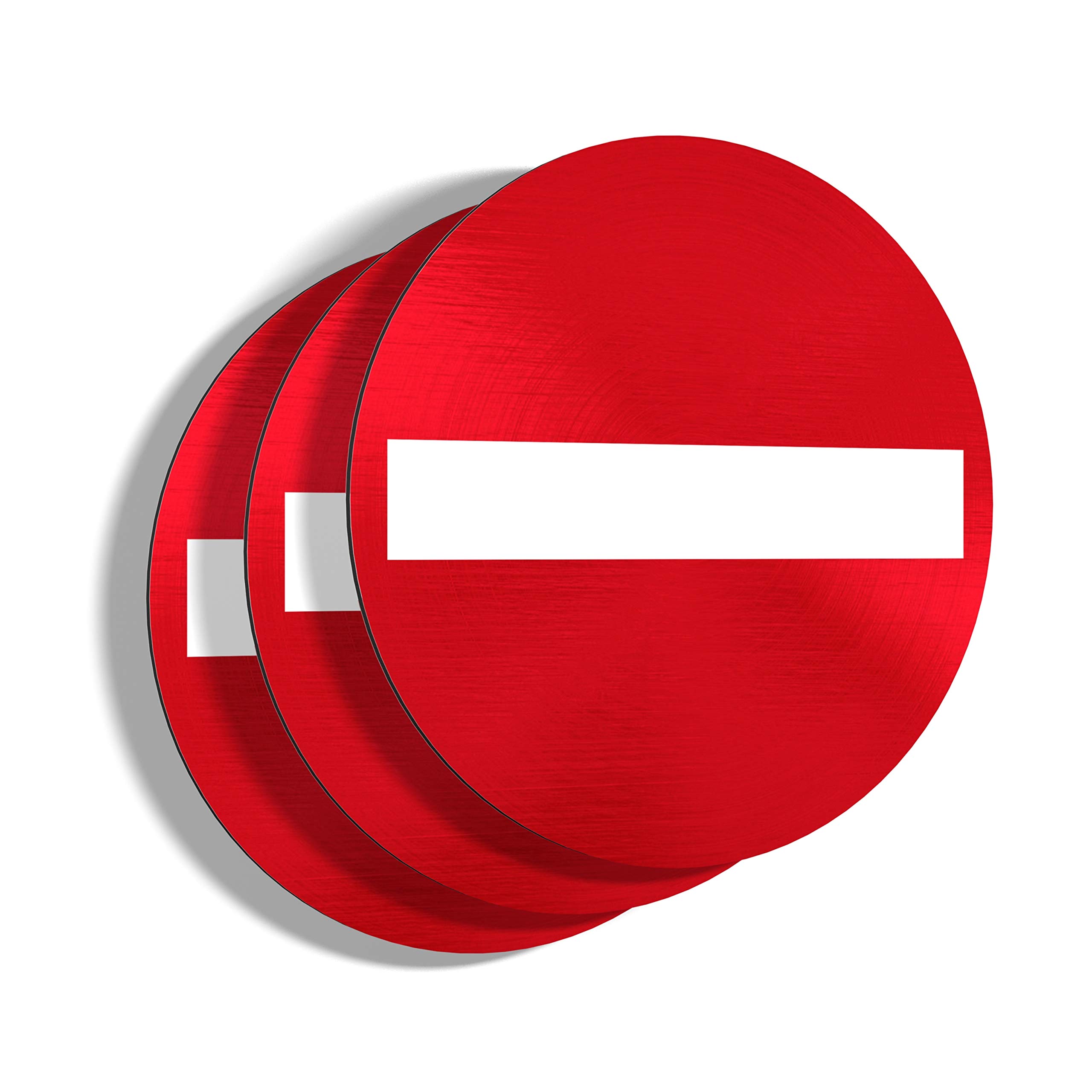 Imaggge.com Rigid Sign No Sense – No Access – Private Property – Application on Post, Wall, Garage Door – Heavy Duty – Aluminium (Not PVC) – 20 cm, Aluminium, red, 3 X