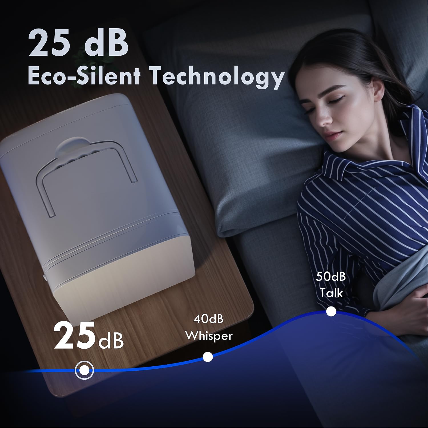 COYCYQI 9L Mini Fridge for Bedroom - Car, College Dorm Room & Office Desk 12v Portable Cooler Warmer Skincare, Beauty Makeup, Drinks, Food AC/DC Small Refrigerator with Glass Front, 110 Volts, White - Image 5