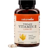 NatureWise Vitamin E 1000 IU Softgels (450mg dL-Alpha) - Vegan, Gluten-Free, Soy-Free, Non-GMO Antioxidant Dietary Supplement for Skin, Heart, Eye, and Immune Health Support - 60-Day Supply, 120 Count