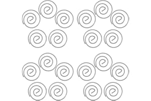 DIYEAH Metal Circular Paper Clips 100pcs Silver Round Spiral Paperclips for Document Sorting Office School