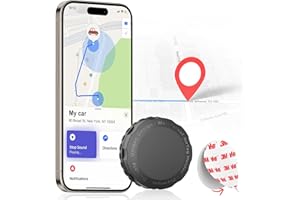VEBISO GPS Tracker - Mini GPS Trackers Device with Weatherproof Magnetic Case - No Monthly Fee - Works with Apple Find My (iOS Only) - Hidden Real-Time GPS Tracking for Vehicles, Kids, Car & More