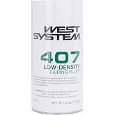 West System 407-5 Low-Density Epoxy Filler, 4 oz | Sands Easily | Get a smooth, easy-sanding finish when fairing wood or fiberglass with this lightweight, low-density epoxy filler.