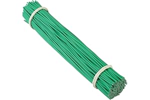 Tangyinrd 200 Pcs 6 inch Garden Twist Tie, Round Plastic Twist Ties for Plants, Vines and Wrapping Cords or Christmas Tree Gardening Plants Growth and Care, Office Home Cable Organization (Green)