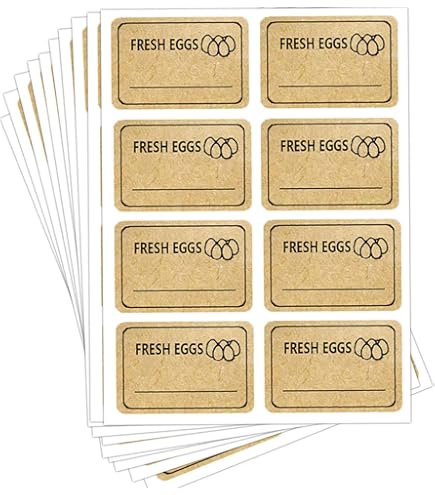 Egg Laid On Date Stickers - 102 Count Farm Fresh Egg Carton Labels For Chicken Egg Storage