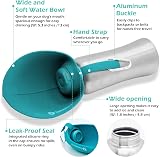 LumoLeaf 800ml Portable Dog Water Bottle Stainless Steel Dispenser Blue view 4