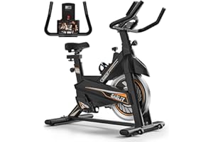 PSOS Exercise Bike, Stationary Bikes for Home Gym,Workout Bike With Belt Drive, Indoor Cycling Bike With Digital Display & Comfortable Seat Cushion