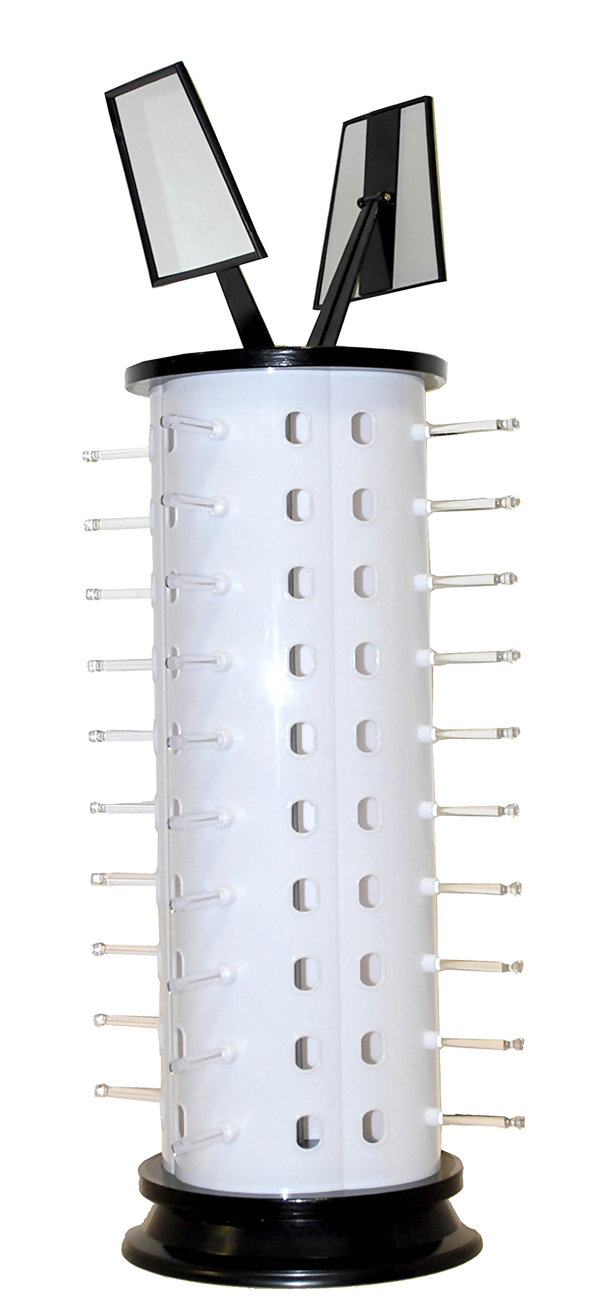 Display 40 PCS for Sunglasses Eyewear Glasses Rack Holder Stand Display with Mirror Turning Rotating Spinning