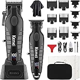 KEMEI Professional Hair Clippers Set for Men,Cordless Rechargeable Hair Clippers Kit, Clippers and Trimmer Set for Hair Cutting, Haircut Clippers,Gifts for Men (PG2290D+2293)