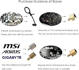 FandWay M.2 Screws Kit for Motherboard NVMe SSD Mounting Set Standoff view 4